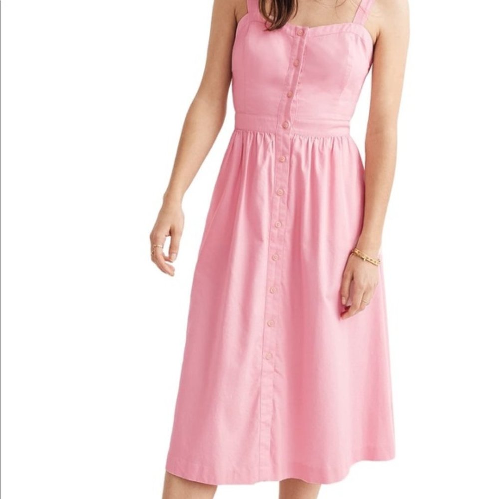 Madewell Pink Fleur Bow Tie Dress Sz 2